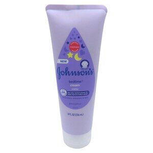 Johnsons Bedtime Cream 8oz NEW No Parabens Phthalates Dyes Factory Sealed Tube